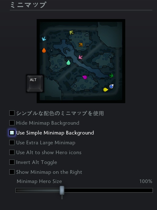 ミニマップを右に