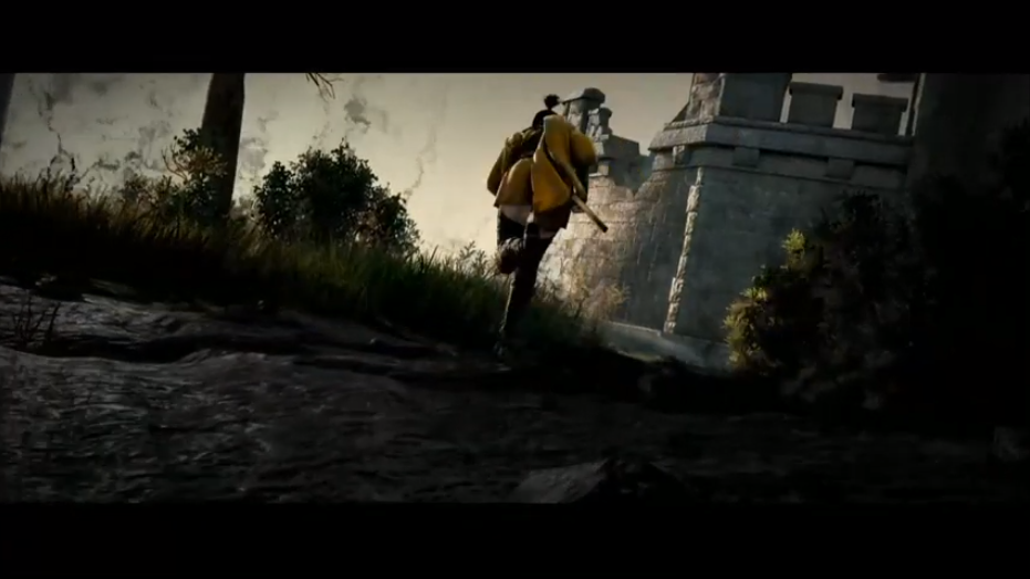 黒精霊から逃げる姿