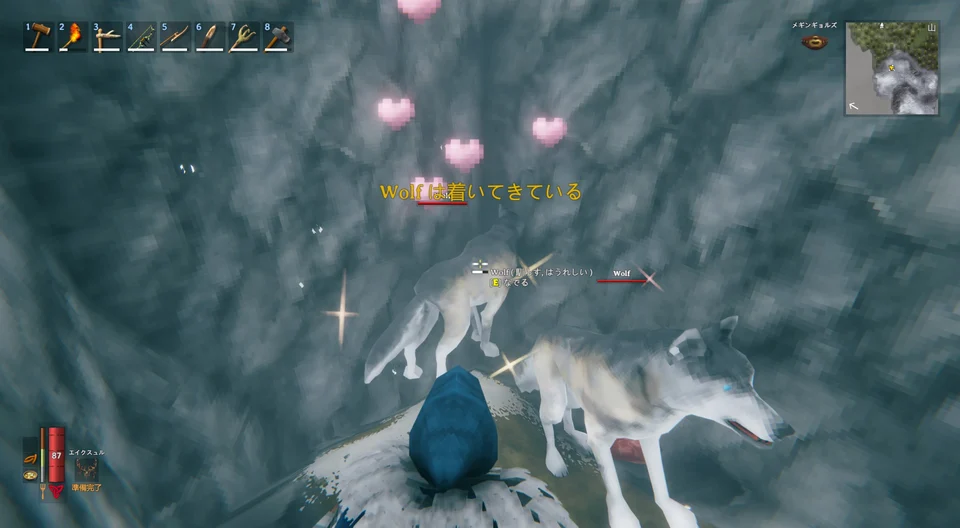 【Valheim】狼のテイム・繁殖のやり方|夜にしか出ない星付き狼の捕まえ方とステータス