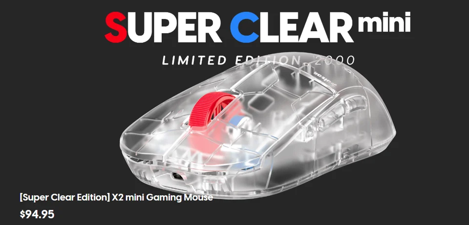 Pulsar ゲーミングマウス「X2/X2mini Super Clear Limited Edition」国内販売決定