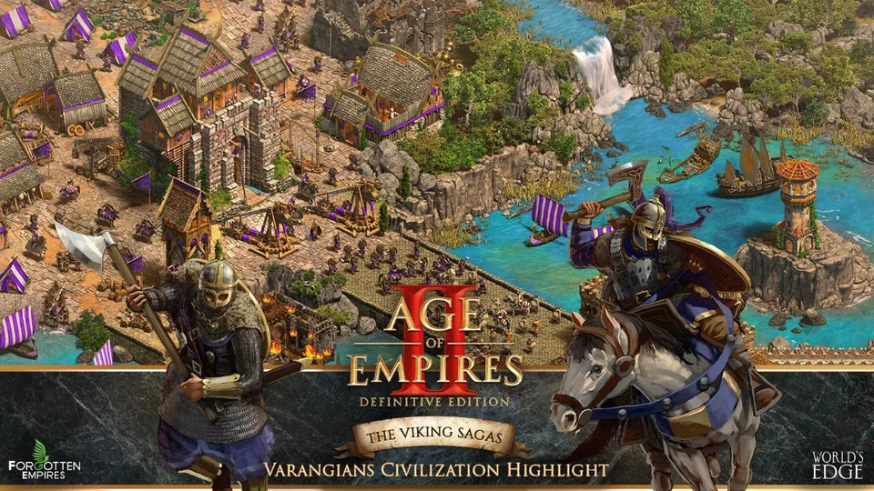 【AoE2 DE】新文明「ヴァリャーグ」の公式解説まとめ。羊・魚・狩りでも金が入る商人気質、騎兵と海軍が売りの東方ヴァイキング